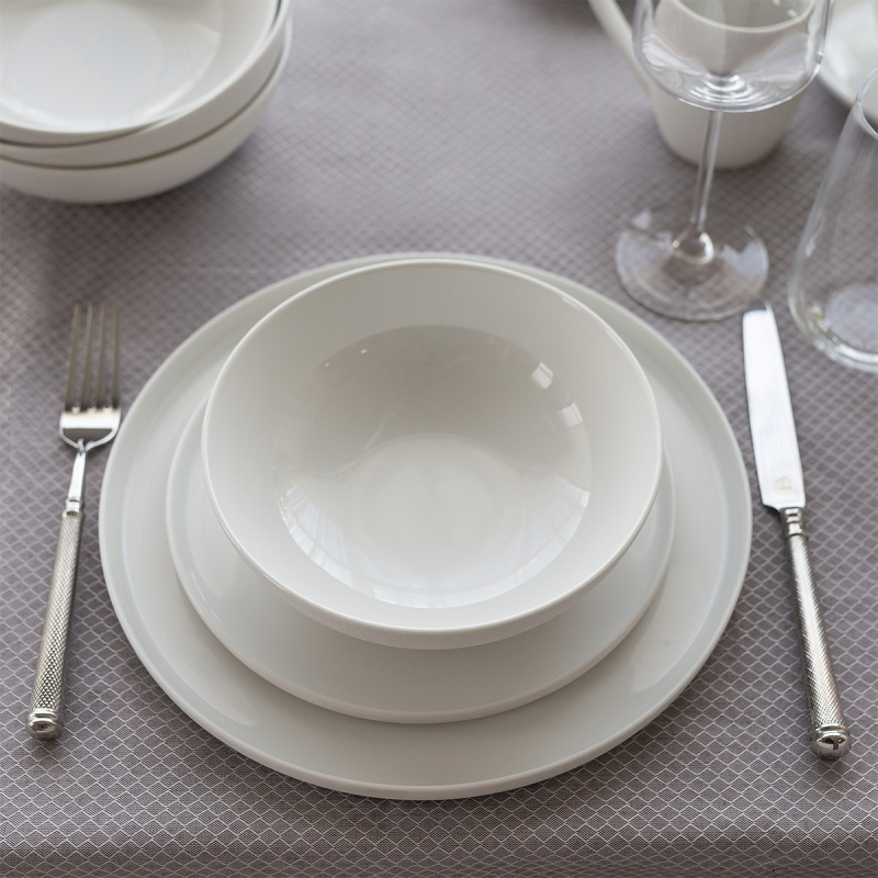 Zestaw talerzy 12 szt. — Fine Dining White