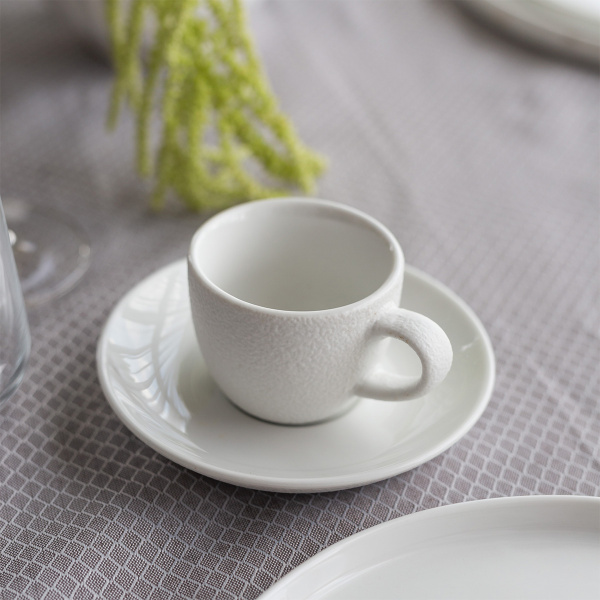 Filiżanka do mokki 90 ml — Fine Dining White Frosty
