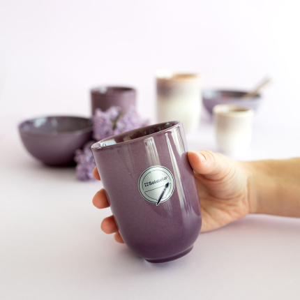 Filiżanka bez ucha 300 ml | Gaya Solatelier Aubergine