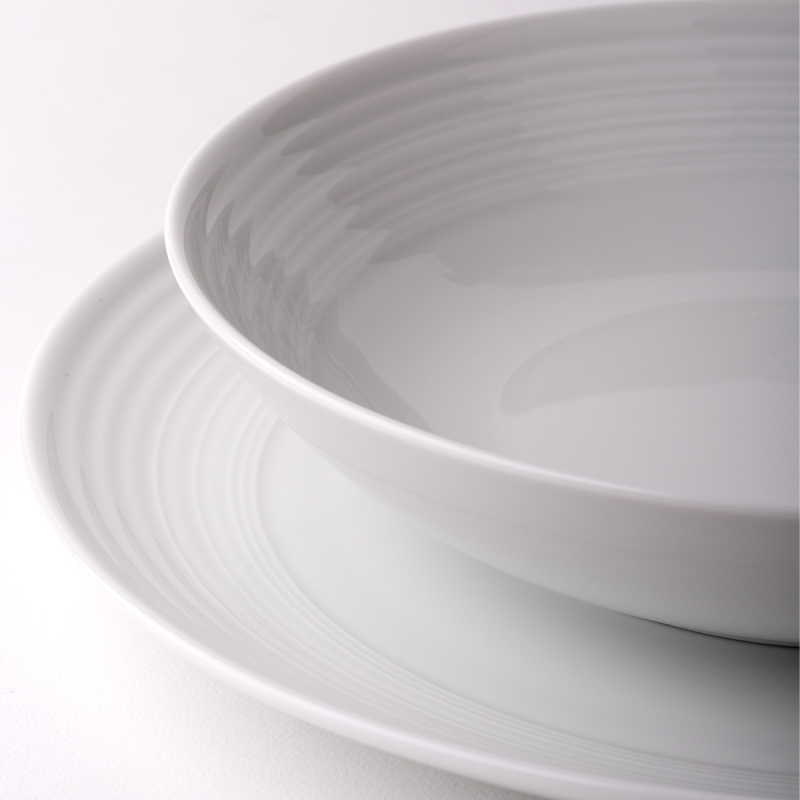 Talerz płytki Coupe classic Deco 27 cm zestaw 6 szt. – UNIVERS biały