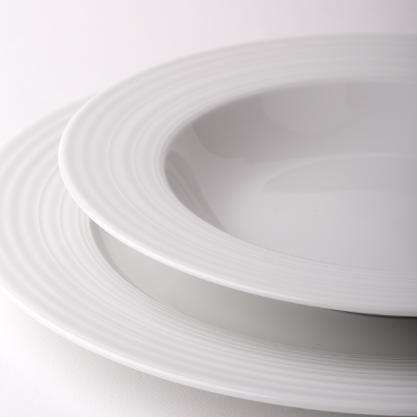 Talerz głęboki z rantem Deco 22 cm zestaw 6 szt. – UNIVERS biały