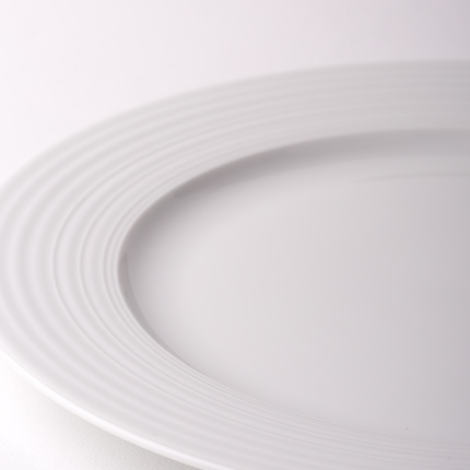 Talerz płytki z rantem Deco 27 cm zestaw 6 szt. – UNIVERS biały