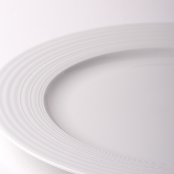 Talerz płytki z rantem Deco 27 cm zestaw 6 szt. – UNIVERS biały