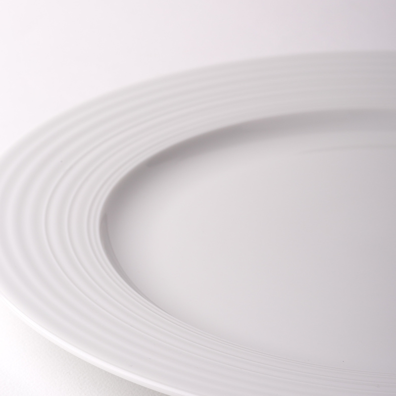 Talerz płytki z rantem Deco 27 cm zestaw 6 szt. – UNIVERS biały