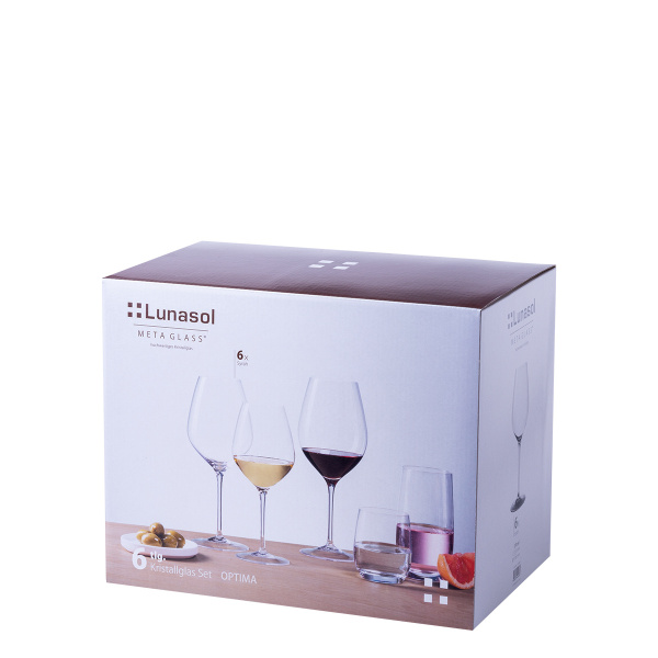 Kieliszki do czerwonego wina 570 ml zestaw 6 szt. - Optima Glas Lunasol