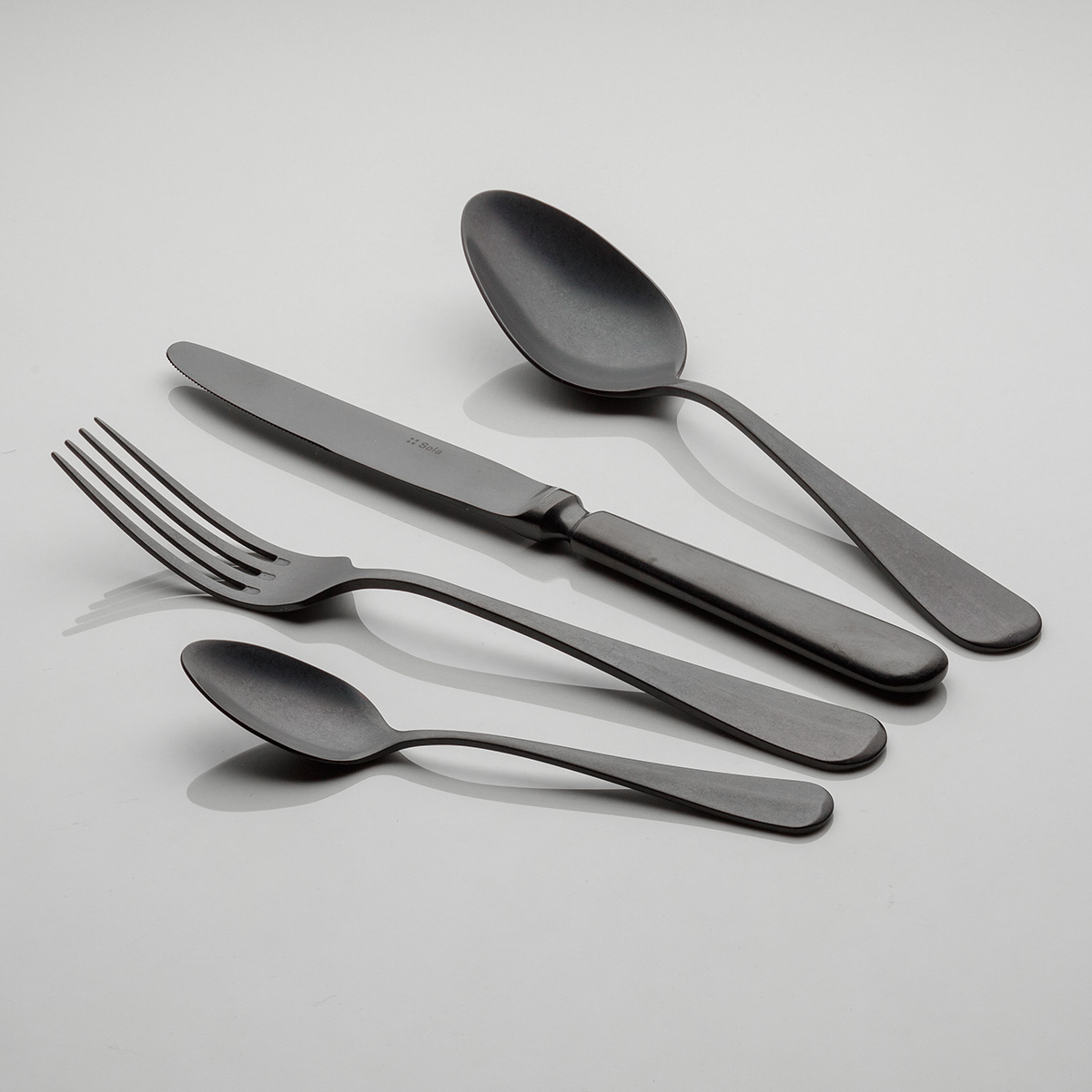 Zestaw sztućców 24 szt. - Baguette Vintage czarny