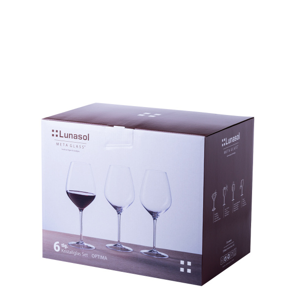 Kieliszki do czerwonego wina 570 ml zestaw 6 szt. - Optima Glas Lunasol