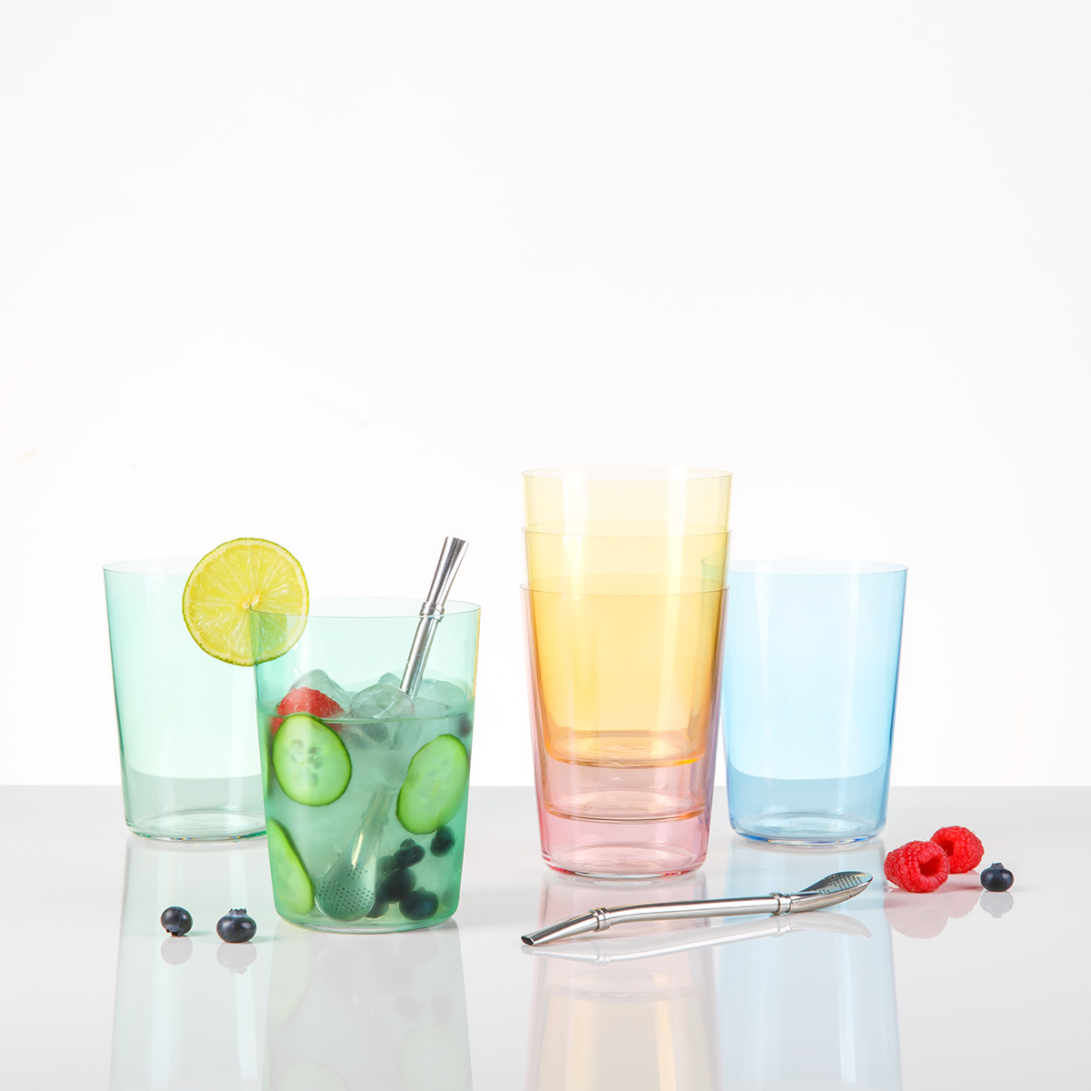 Szklanki Tumbler szare 515 ml zestaw 6 szt. – 21st Century Glas Lunasol META Glass