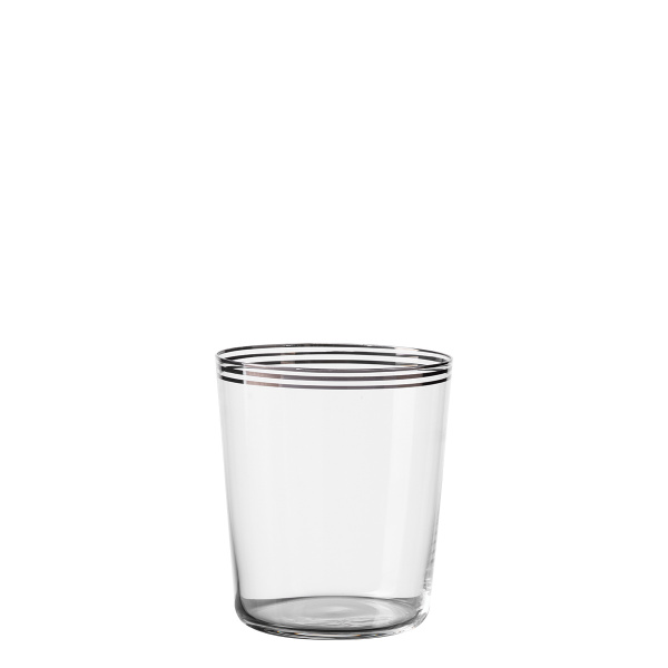 Szklanki Tumbler z trzema paskami w kolorze platynowym 440 ml zestaw 6 szt. - 21st Century Glas