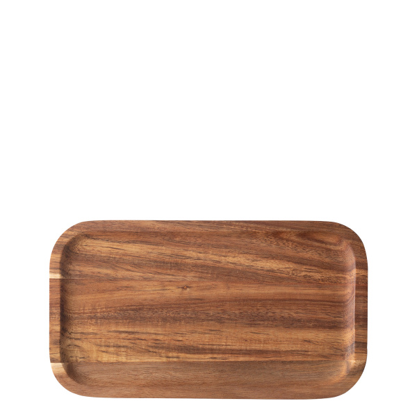 Taca prostokątna średnia Akacja 25 x 14 cm - FLOW Wooden