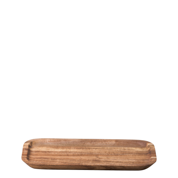 Taca prostokątna średnia Akacja 25 x 14 cm - FLOW Wooden