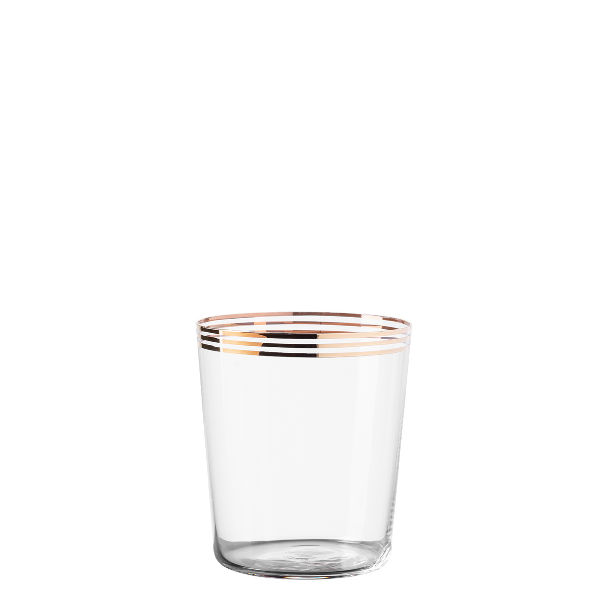 Szklanki Tumbler z trzema paskami w kolorze złotym 440 ml zestaw 6 szt. - 21st Century Glas