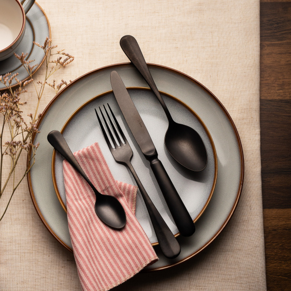 Zestaw sztućców 24 szt. - Baguette Vintage czarny
