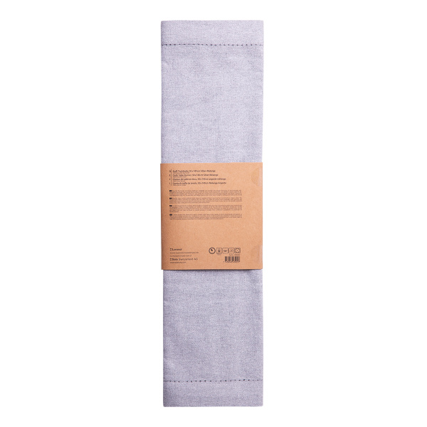 Jasnoszary bawełniany bieżnik na stół 50 x 140 cm – Basic Ambiente