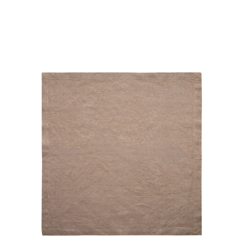 Brązowe serwetki lniane 50 x 50 cm 2 szt. - Gaya Ambiente