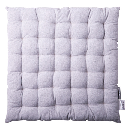 Jasnoszara bawełniana poduszka na krzesło 40 x 40 x 4 cm – Basic Ambiente