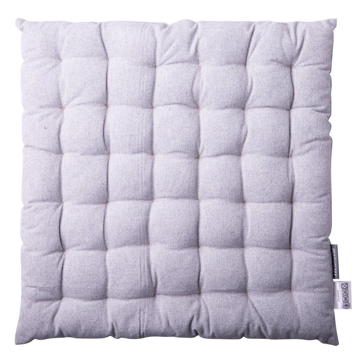 Jasnoszara bawełniana poduszka na krzesło 40 x 40 x 4 cm – Basic Ambiente