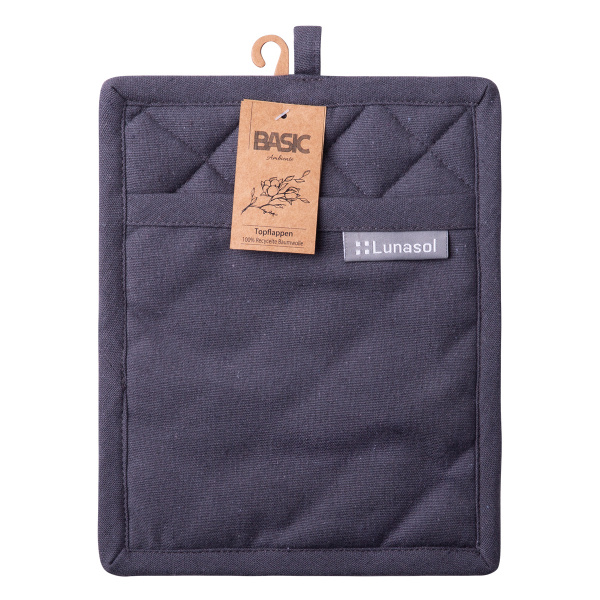 Stalowo-szara bawełniana rękawica kuchenna 19 x 24 cm – Basic Ambiente