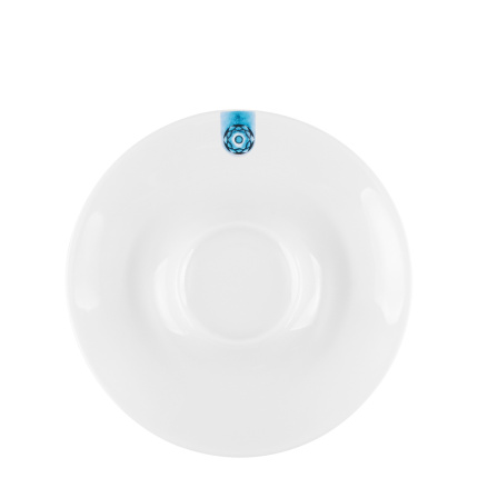 Spodek do kawy/herbaty z niebieskim ornamentem 15 cm – Gaya RGB