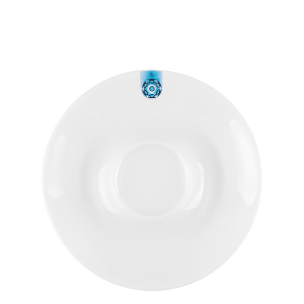 Spodek do kawy/herbaty z niebieskim ornamentem 15 cm – Gaya RGB