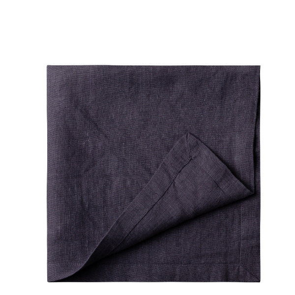 Antracytowe serwetki lniane 50 x 50 cm 2 szt. - Gaya Ambiente
