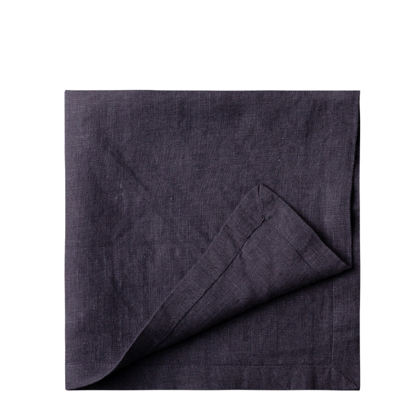Antracytowe serwetki lniane 50 x 50 cm 2 szt. - Gaya Ambiente