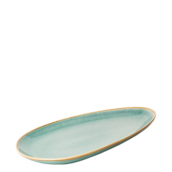 Talerz Triangle Sand turkusowy 30,5 x 24,2 cm – Gaya