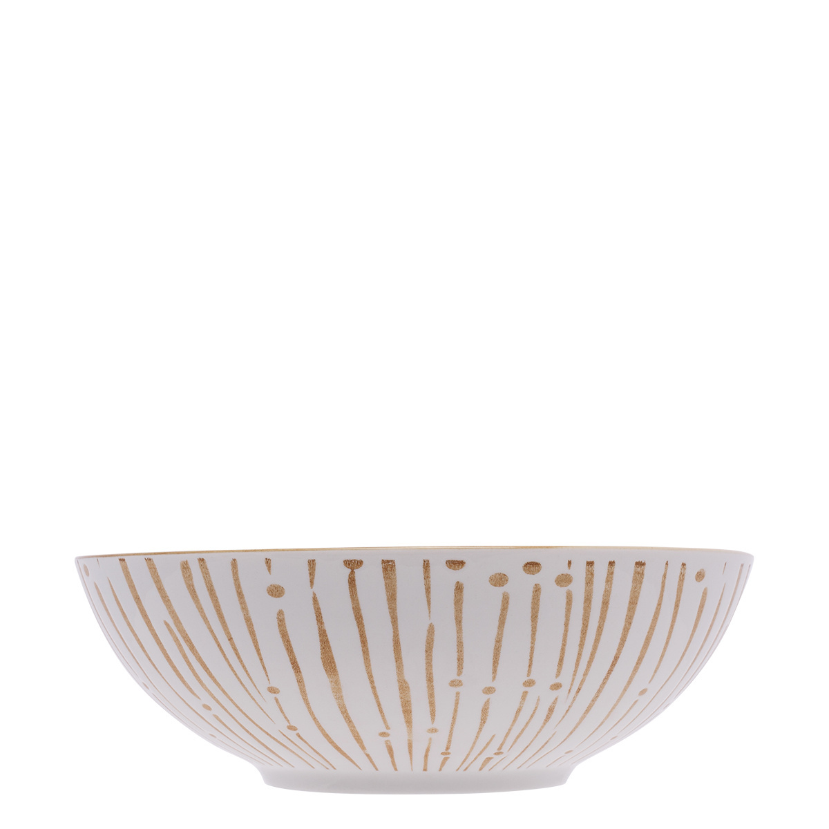 Miska na płatki biała / champagne 17,8 cm - Basic