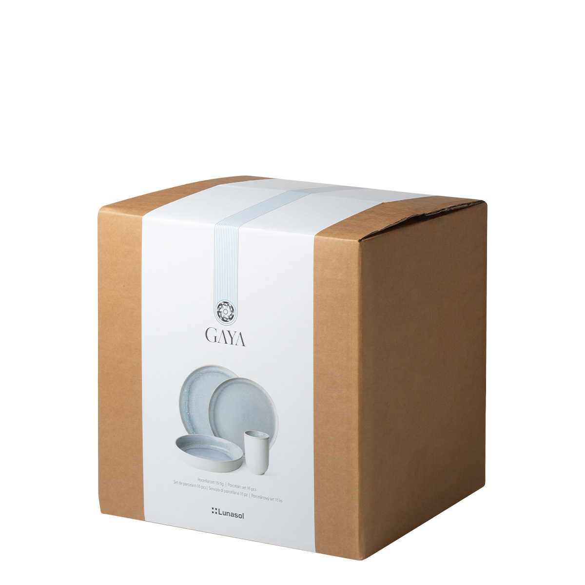 Zestaw porcelanowy 16 el. - Gaya Atelier Glacial Ice