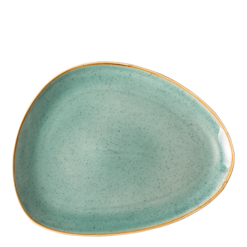 Talerz Triangle Sand turkusowy 30,5 x 24,2 cm – Gaya