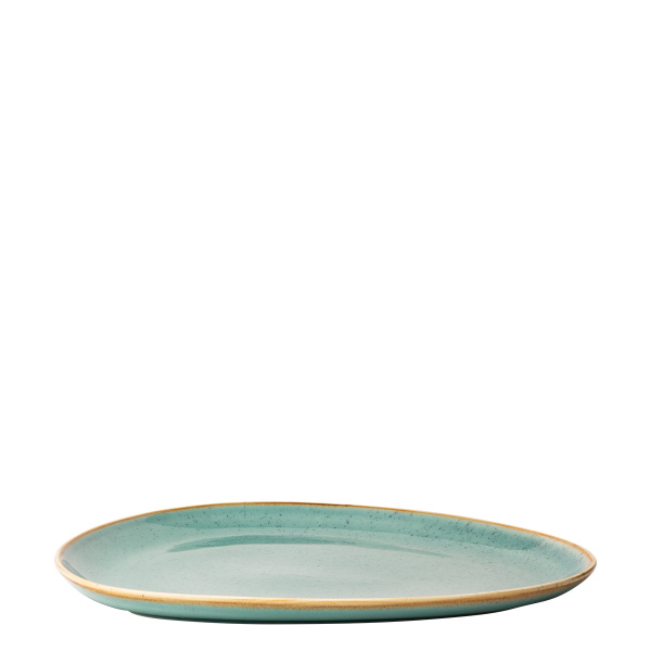 Talerz Triangle Sand turkusowy 30,5 x 24,2 cm – Gaya