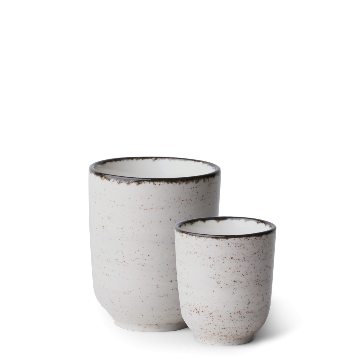 Zestaw porcelanowy 8 el. - Gaya Atelier szare kropki