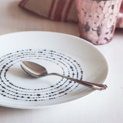 Talerz deserowy 20,5 cm zestaw 4 szt. - Basic Dots
