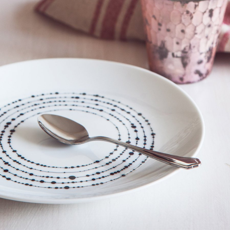 Talerz deserowy 20,5 cm zestaw 4 szt. - Basic Dots