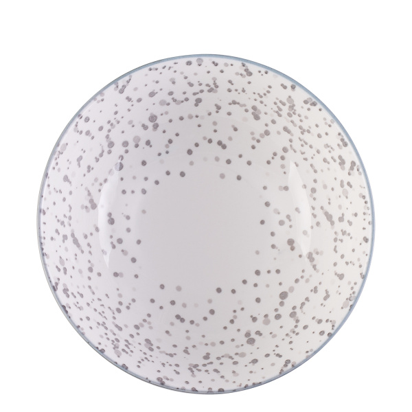 Miska na płatki biała / jasnoszara 17,8 cm - Basic