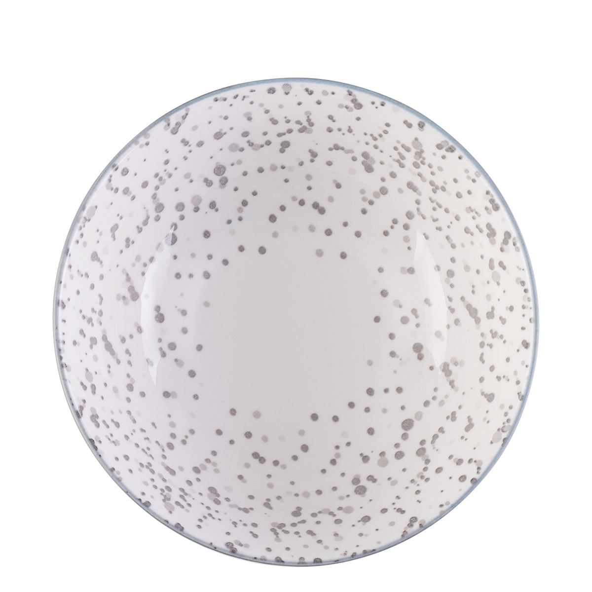 Miska na płatki biała / jasnoszara 17,8 cm - Basic