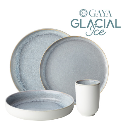 Zestaw porcelanowy 16 el. - Gaya Atelier Glacial Ice