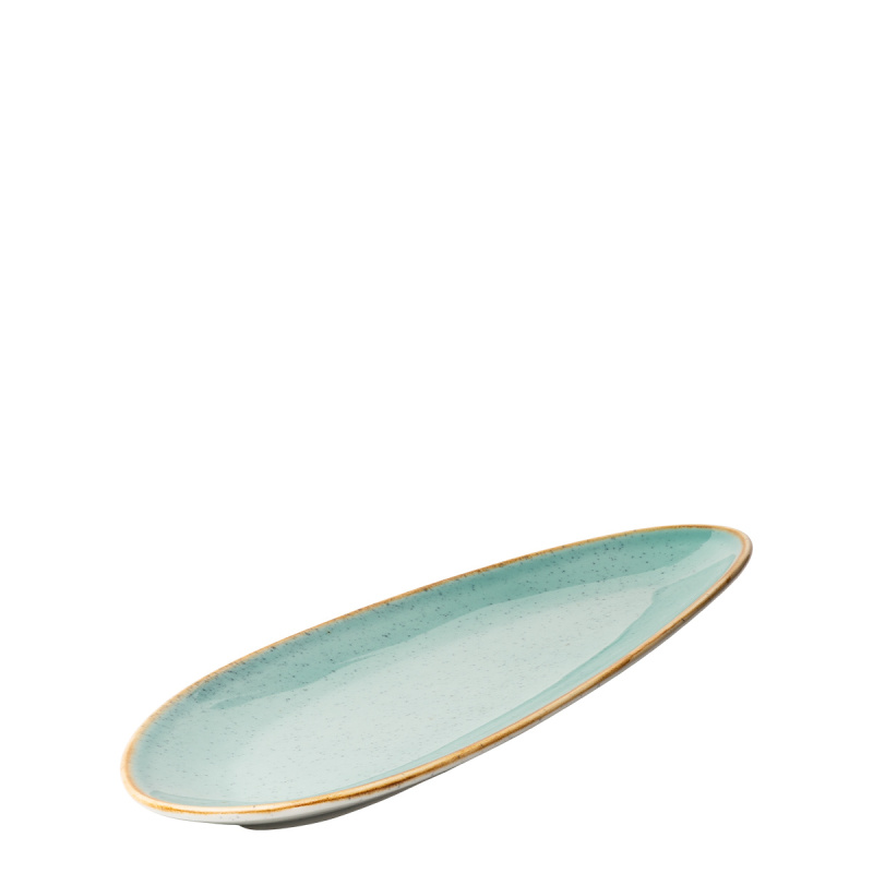 Talerz owalny Sand turkusowy 36 cm – Gaya