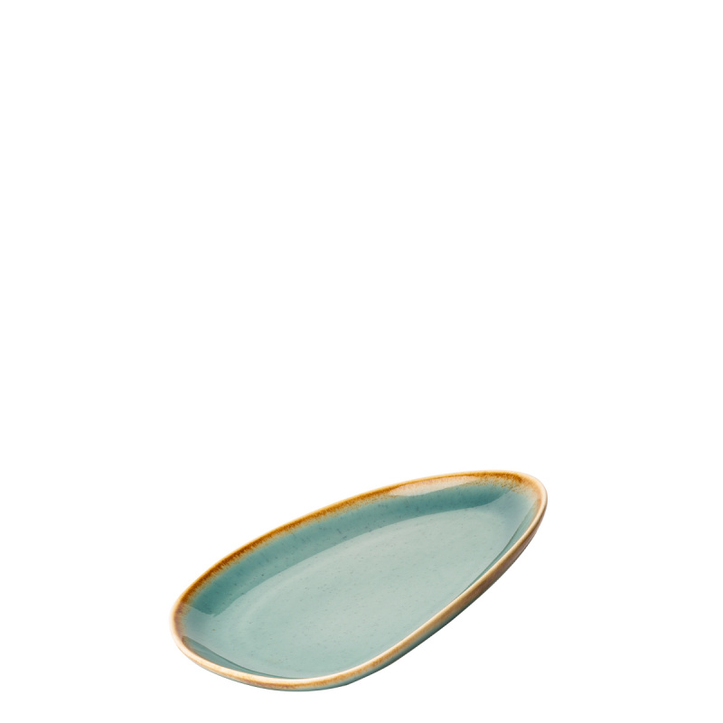Talerz Triangle Sand turkusowy 20,5 x 15,9 cm – Gaya