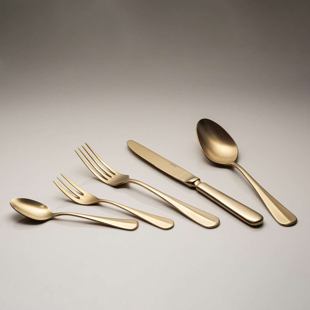 Zestaw sztućców 30 szt. - Baguette Vintage PVD Champagne Stone Wash