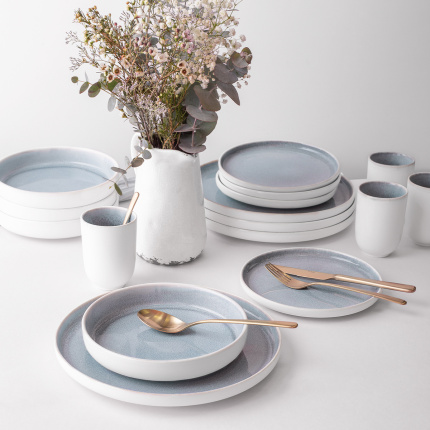 Zestaw porcelanowy 16 el. - Gaya Atelier Glacial Ice