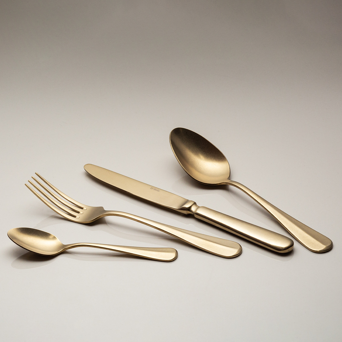 Zestaw sztućców 24 szt. - Baguette Vintage PVD Champagne Stone Wash