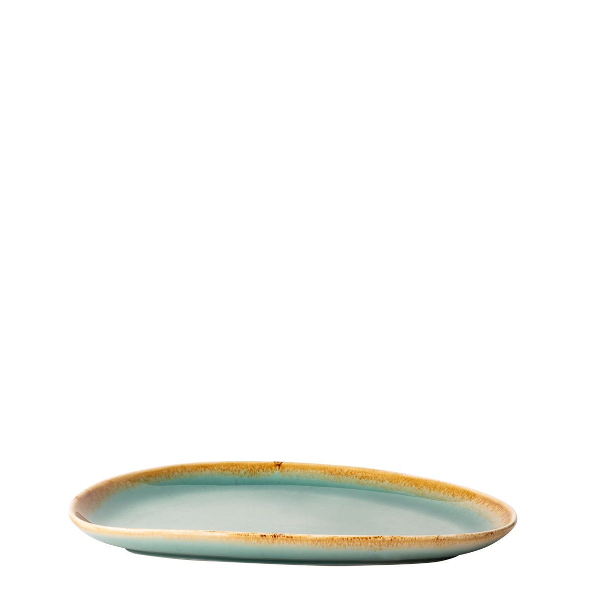 Talerz Triangle Sand turkusowy 25,5 x 19,7 cm – Gaya