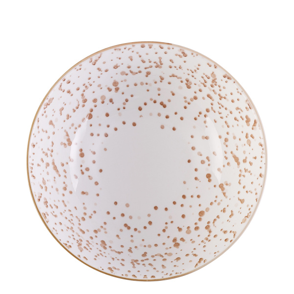 Miska na płatki biała / champagne 17,8 cm - Basic