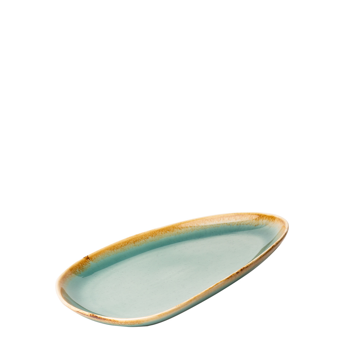 Talerz Triangle Sand turkusowy 25,5 x 19,7 cm – Gaya