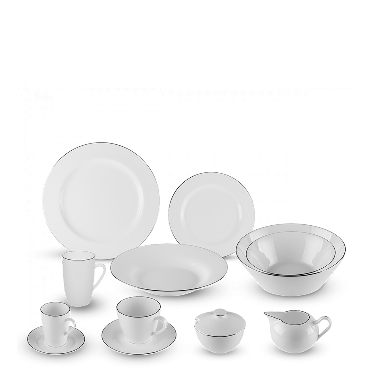 Zestaw porcelanowy 52 el. - Premium Platinum Line