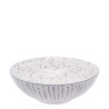 Miska na płatki biała / jasnoszara 17,8 cm - Basic