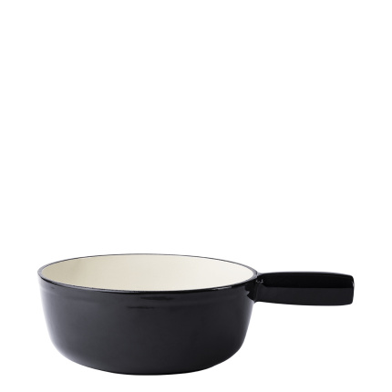 Żeliwny garnek do fondue emaliowany czarny ø 22 cm - Jupiter Lunasol