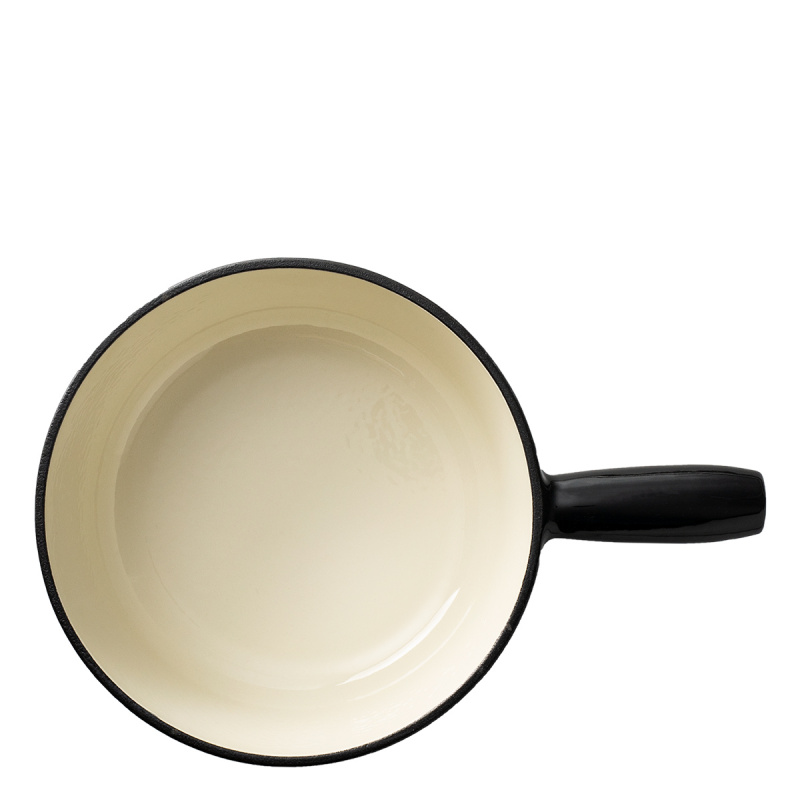 Żeliwny garnek do fondue emaliowany czarny ø 22 cm - Jupiter Lunasol