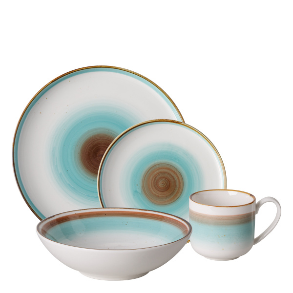 Zestaw porcelanowy 16 el. - Gaya RGB Rustico Lunasol